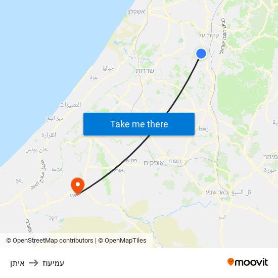 איתן to עמיעוז map