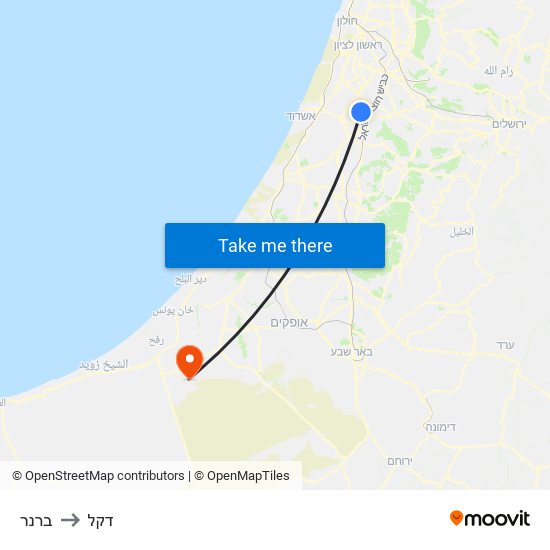 ברנר to דקל map