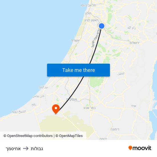 אחיסמך to גבולות map