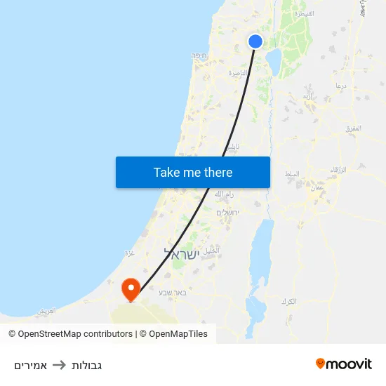 אמירים to גבולות map