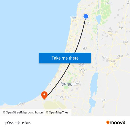 סח'נין to חולית map