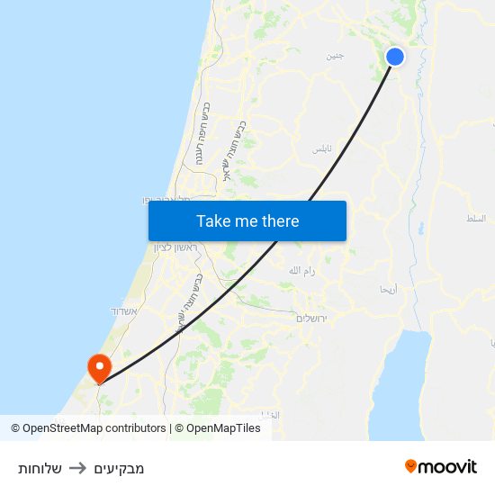 שלוחות to מבקיעים map