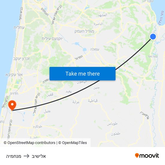 מנחמיה to אלישיב map