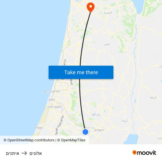 איתנים to אלונים map