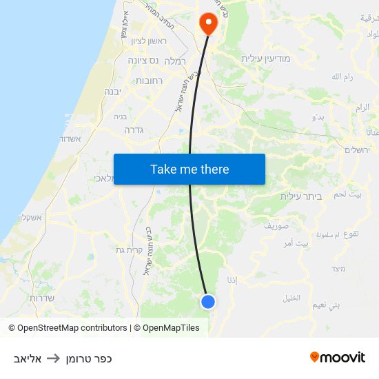 אליאב to כפר טרומן map