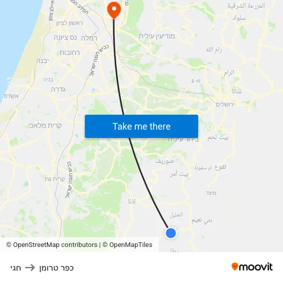 חגי to כפר טרומן map