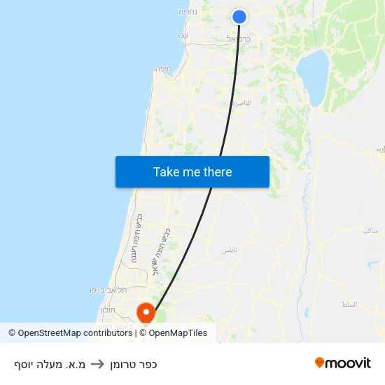 מ.א. מעלה יוסף to כפר טרומן map