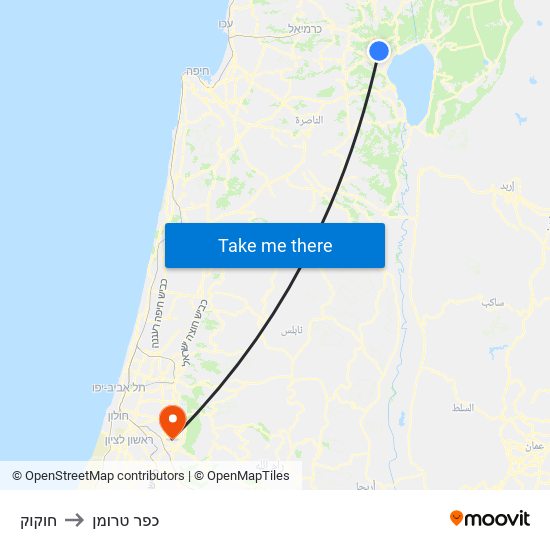 חוקוק to כפר טרומן map