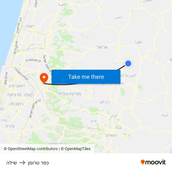 שילה to כפר טרומן map