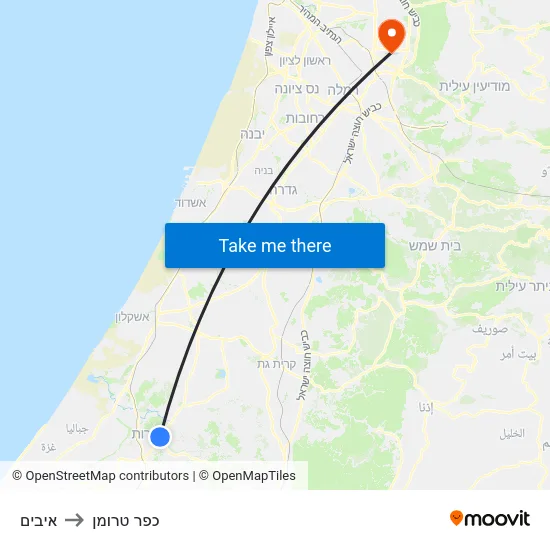 איבים to כפר טרומן map