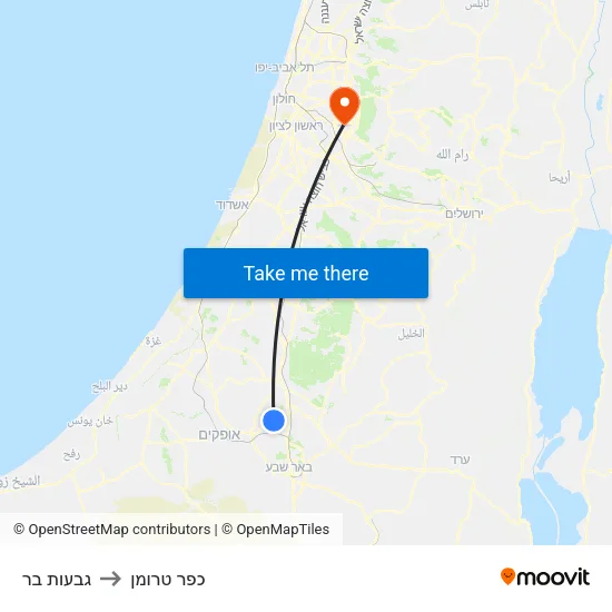 גבעות בר to כפר טרומן map