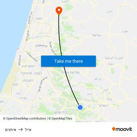 איתנים to אייל map