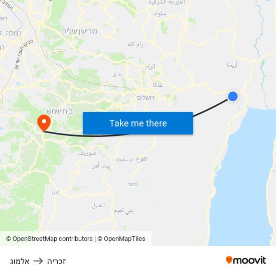 אלמוג to זכריה map