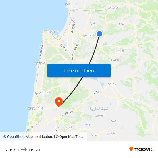 דמיידה to רגבים map