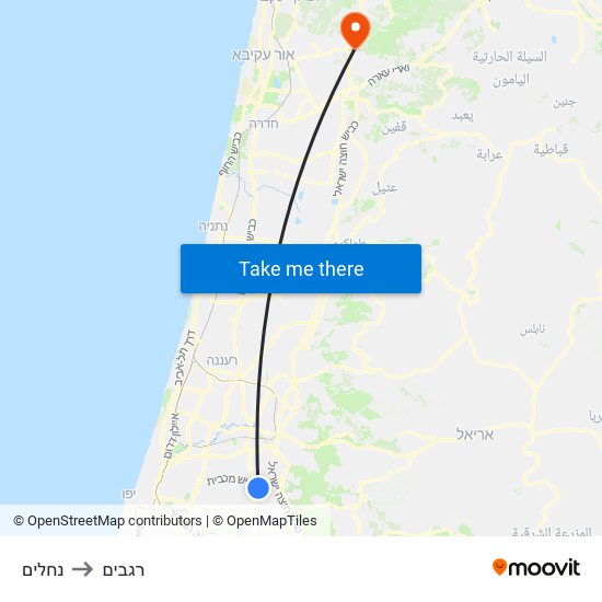 נחלים to רגבים map