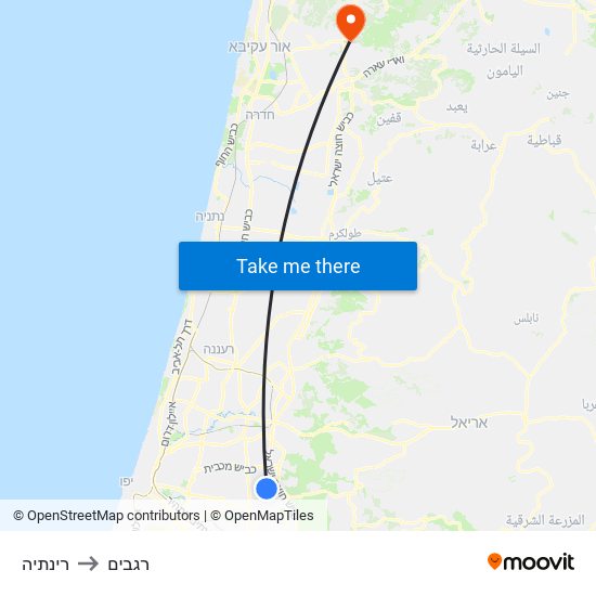 רינתיה to רגבים map