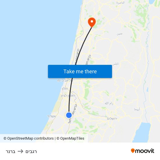 ברנר to רגבים map