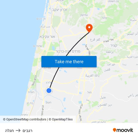 חגלה to רגבים map