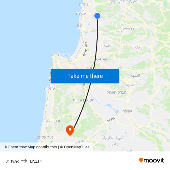 אשרת to רגבים map