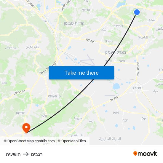 הושעיה to רגבים map