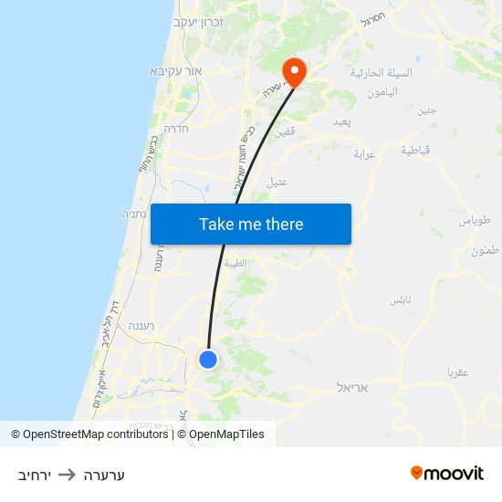 ירחיב to ערערה map