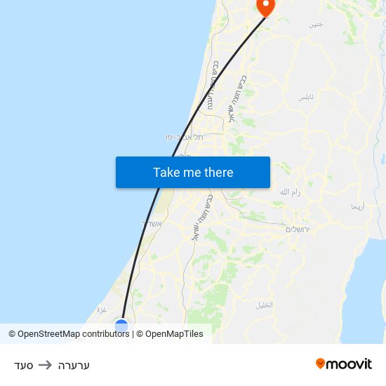 סעד to ערערה map