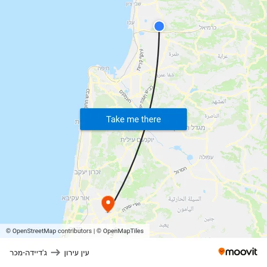 ג'דיידה-מכר to עין עירון map