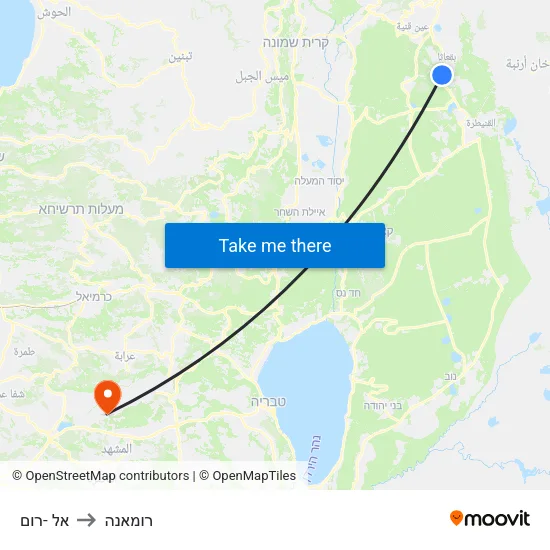 אל -רום to רומאנה map