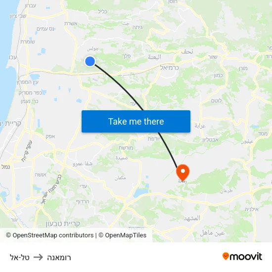 טל-אל to רומאנה map