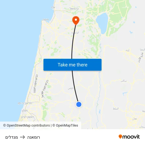 מגדלים to רומאנה map