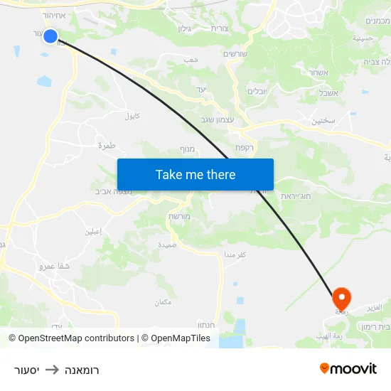 יסעור to רומאנה map