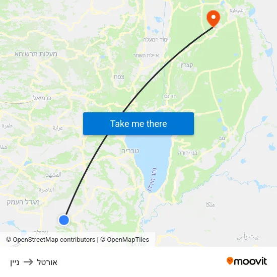 ניין to אורטל map