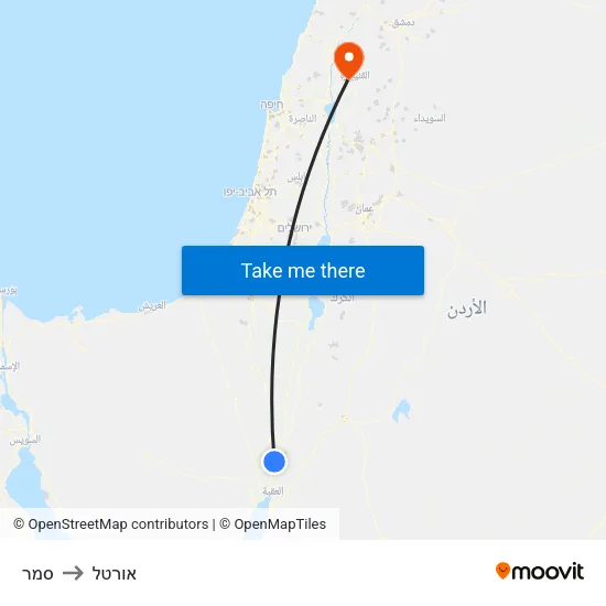 סמר to אורטל map