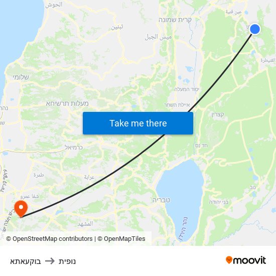 בוקעאתא to נופית map