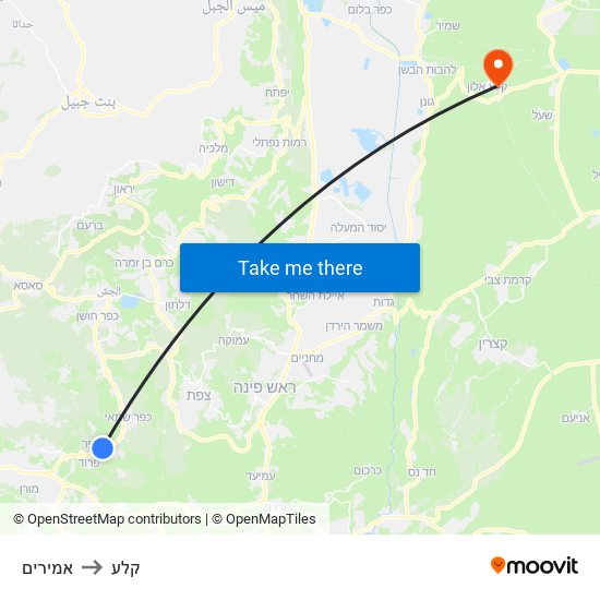 אמירים to קלע map