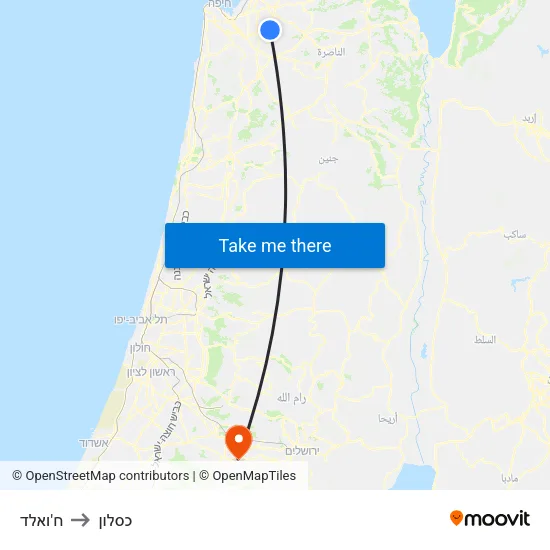 ח'ואלד to כסלון map