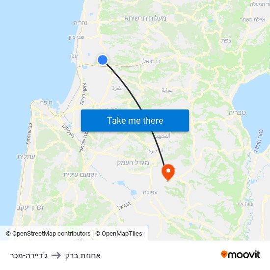 ג'דיידה-מכר to אחוזת ברק map