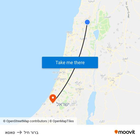 סאסא to ברור חיל map