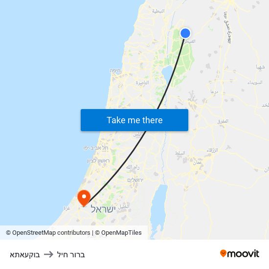 בוקעאתא to ברור חיל map