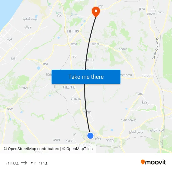 בטחה to ברור חיל map
