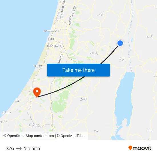 גלגל to ברור חיל map
