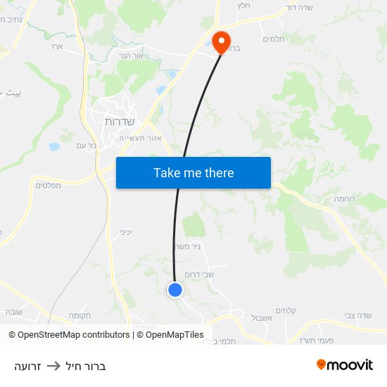 זרועה to ברור חיל map