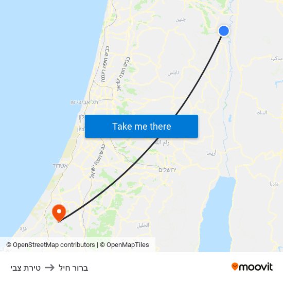 טירת צבי to ברור חיל map