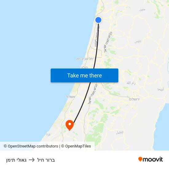 גאולי תימן to ברור חיל map