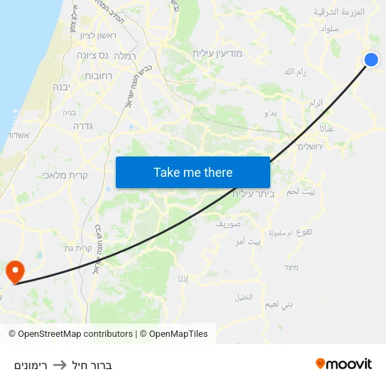 רימונים to ברור חיל map