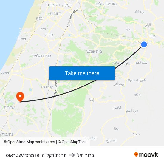 תחנת רקל''ה יפו מרכז/שטראוס to ברור חיל map