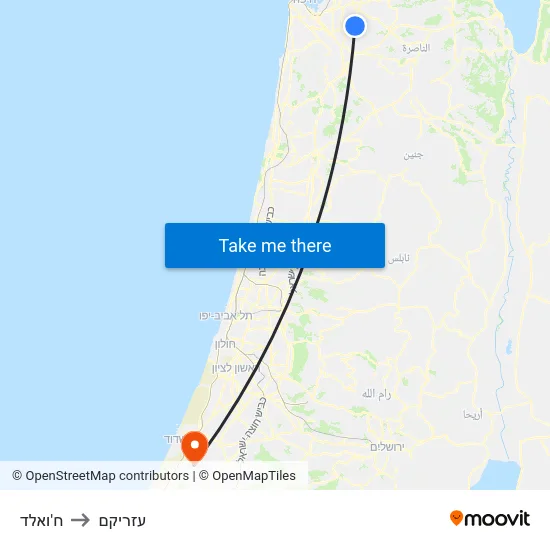 ח'ואלד to עזריקם map