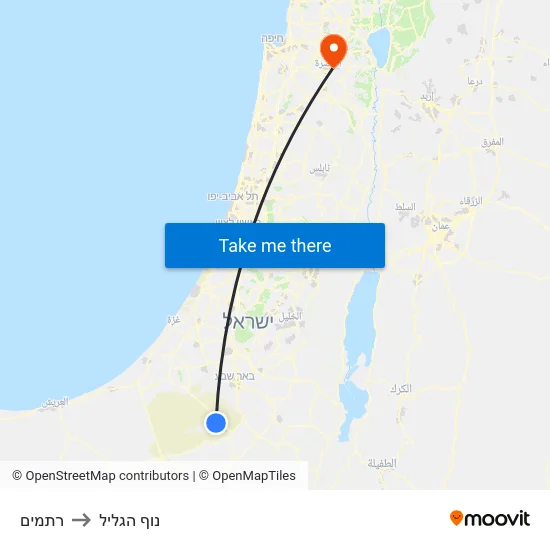 רתמים to נוף הגליל map