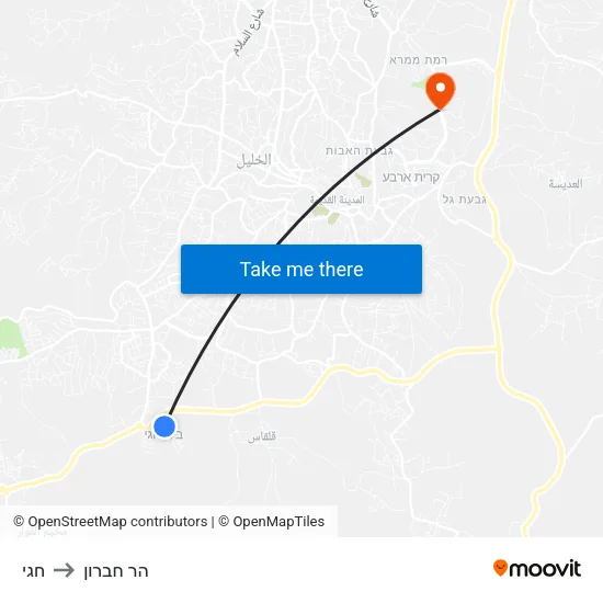 חגי to הר חברון map