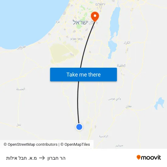 מ.א. חבל אילות to הר חברון map